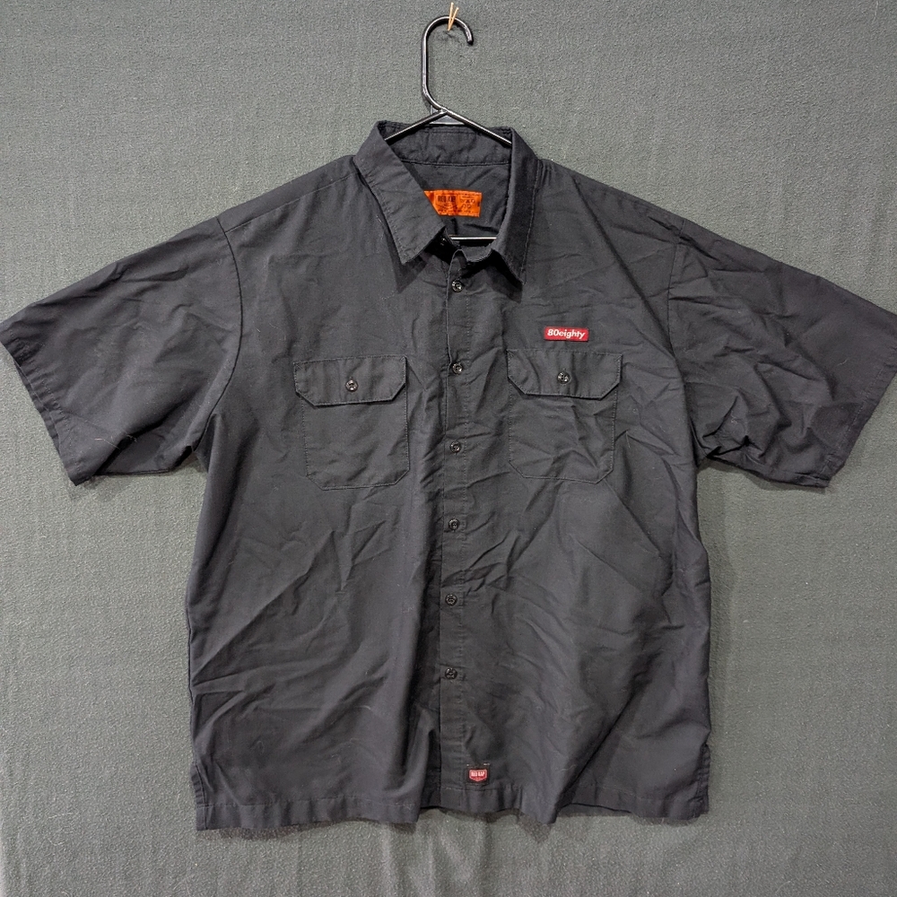 Red Kap 80eighty Black Button Up Work Shirt - Men's Size XXL